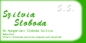 szilvia sloboda business card